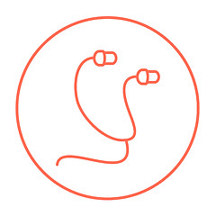 Image showing Earphone line icon.