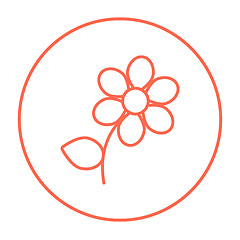 Image showing Flower line icon.