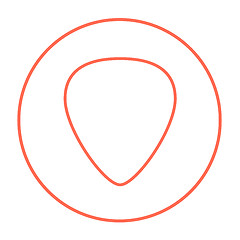 Image showing Guitar pick line icon.