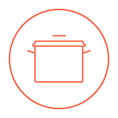 Image showing Saucepan line icon.