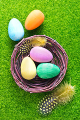 Image showing decorative painted Easter eggs