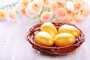 Image showing decorative painted Easter eggs