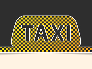 Image showing Checkered taxi symbol background design