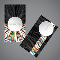 Image showing Ribbon business card with big 3d circle 