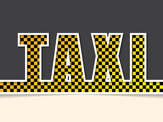 Image showing Checkered taxi text background template