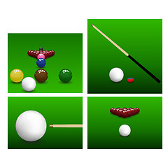 Image showing Snooker set