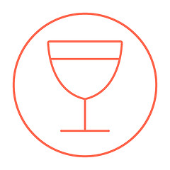 Image showing Glass of wine line icon.