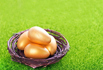 Image showing decorative painted Easter eggs