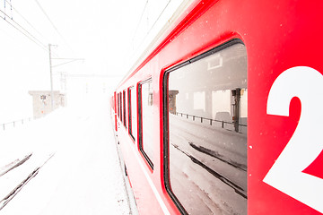 Image showing Train in the snow