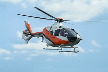 Image showing Helicopter flying