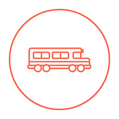 Image showing School bus line icon.