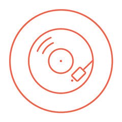 Image showing Turntable line icon.