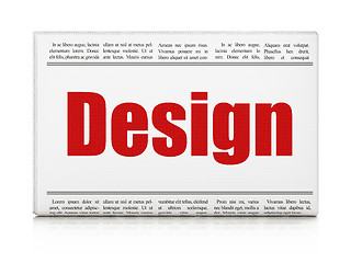 Image showing Advertising concept: newspaper headline Design