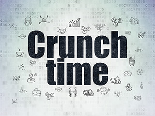 Image showing Business concept: Crunch Time on Digital Paper background