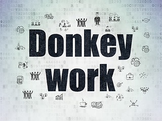 Image showing Business concept: Donkey Work on Digital Paper background