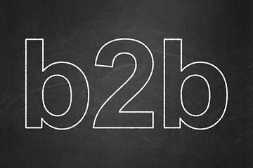 Image showing Business concept: B2b on chalkboard background