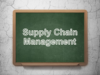 Image showing Advertising concept: Supply Chain Management on chalkboard background