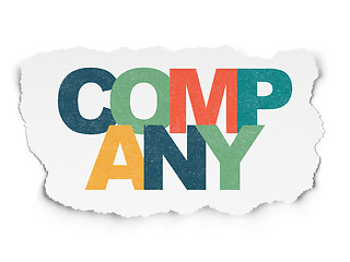 Image showing Business concept: Company on Torn Paper background