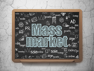 Image showing Marketing concept: Mass Market on School Board background