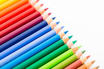 Image showing Colourful pencil isolated on white