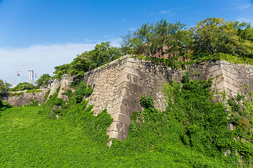 Image showing Osaka castle wall