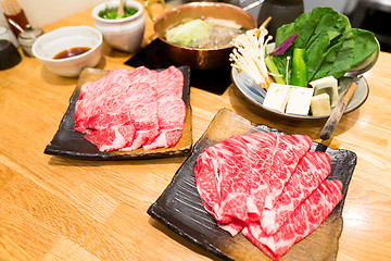 Image showing Shabu-Shabu, hot pot of Japanese