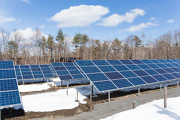 Image showing Solar energy panels plant