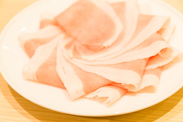 Image showing Pork slice on plate