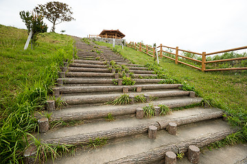 Image showing Staircase and pavilion