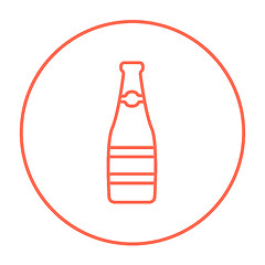 Image showing Glass bottle line icon.