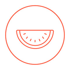 Image showing Watermelon line icon.