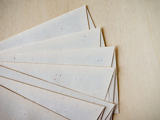 Image showing Letter envelope on wood table