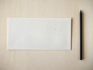 Image showing Letter envelope with pencil