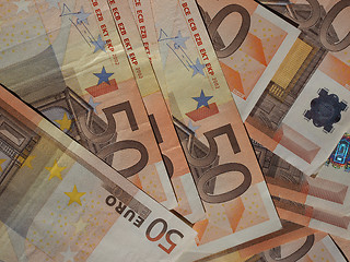 Image showing Fifty Euro notes