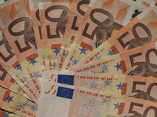 Image showing Fifty Euro notes