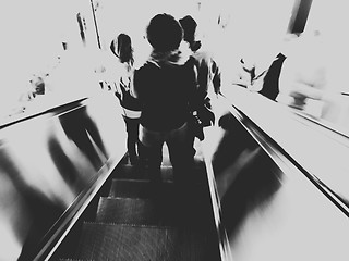 Image showing Escalator fade to black