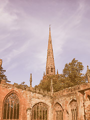 Image showing Coventry Cathedral vintage