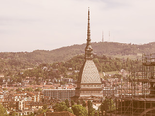 Image showing Retro looking Mole Antonelliana Turin