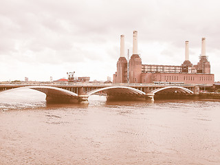 Image showing Battersea Powerstation London vintage