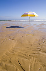 Image showing parasol at the beach