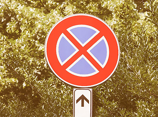 Image showing  Do not Park sign vintage