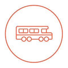 Image showing School bus line icon.