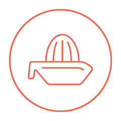 Image showing Lemon squeezer line icon.