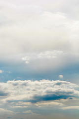 Image showing blue sky background with tiny clouds