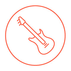 Image showing Electric guitar line icon.