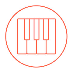 Image showing Piano keys line icon.