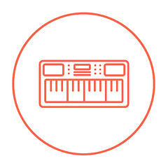 Image showing Synthesizer line icon.