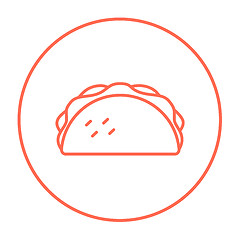 Image showing Taco line icon.