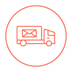 Image showing Mail van line icon.