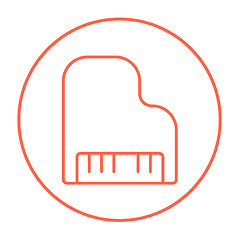 Image showing Piano line icon.